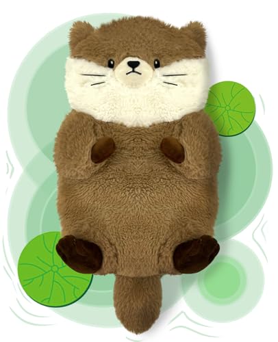 Microwave Heating Pad for Cramps Pain Relief, 15 * 8" Cozy Plush Microwavable Heating Pads for Back, Neck Shoulder, Cute Otter Microwave Stuffed Animal with Washable Cover,Unscented