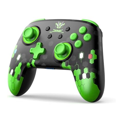 IINE Pro Controller for Switch 1 & 2, Wireless Gamepad with NFC Support, Adjustable Vibration & Turbo Mode, RGB Light, Wake-Up Function, Turbo Pro Controller Cover