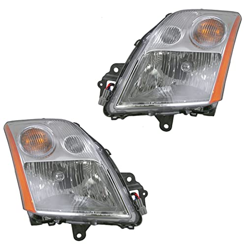 Image of TRQ Headlight Assembly Set NI2502163 NI2503163 Compatible with 2007-2009 Nissan Sentra