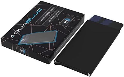 Aquablue Otomatik Mekanizmalı Alüminyum Kredi Kartlık RFID Korumalı Cüzdan - Görsel 1
