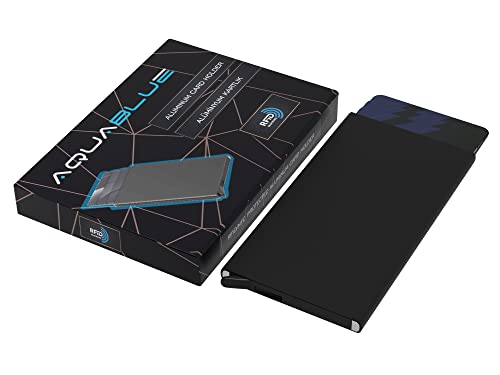 Aquablue Otomatik Mekanizmalı Alüminyum Kredi Kartlık RFID Korumalı Cüzdan