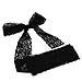 VGOODALL 3 Inch Black Lace Ribbon, 10 Yards Wide Lace Trim for Sewing Elastic Floral by Roll for Bridal Wedding Decoration DIY Sewing Craft Gift Wrapping Supply