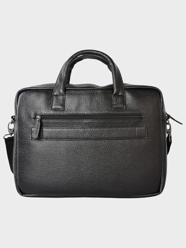 Image of Police Premium Laptop Briefcase for Men | Sleek Professional Office Bag | Spacious Laptop Compartment | Adjustable Shoulder Strap | Durable Business & Work Bag | Vegan Leather