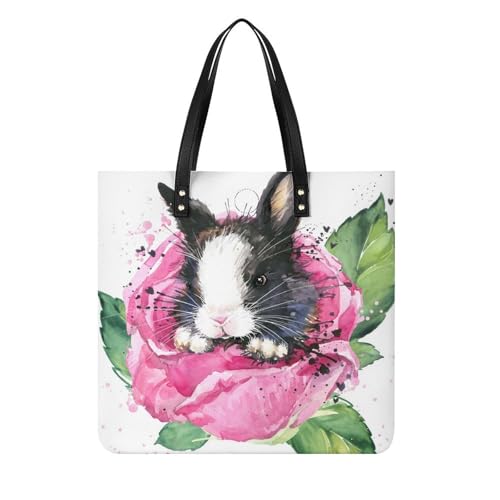 Sac à main Fleur Lapin femmes | Fini le manque de place avec ce grand tote bag 39x39