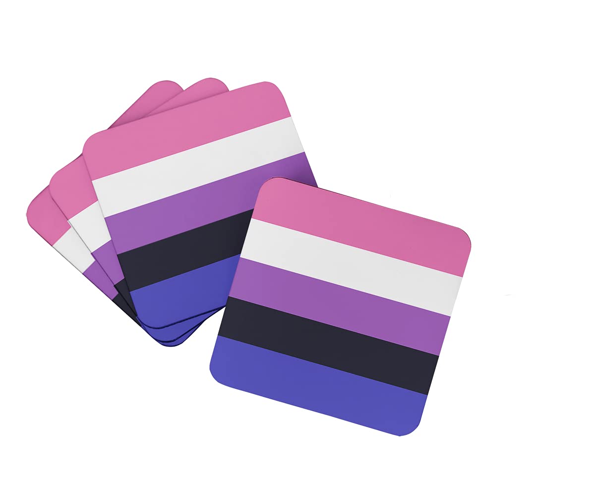 Dessous de verre Genderfluid Pride Caroline's Treasures en mousse lot de 4