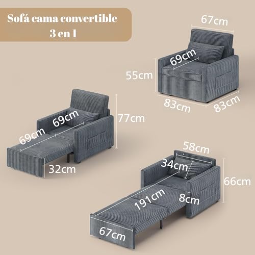 Catálogo de Sofa Cama Azul los más solicitados. 26 Imagen adicional