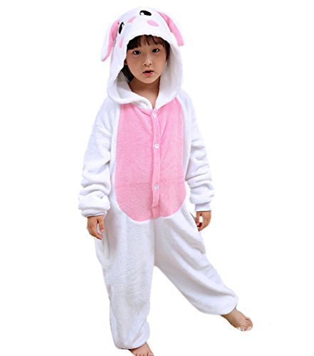 ECHERY Unisexe Enfants Combinaison Pyjama de Bande dessinée Vêtements de Nuit Animal Cosplay Costume de Lapin Cover