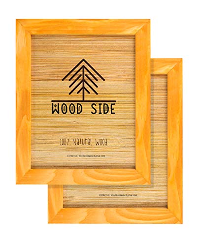 Rustic Wooden Picture Frames 8x10 - Yellow - Set of