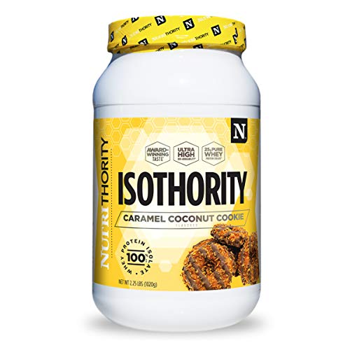 Isothority Whey Protein Isolate, Caramel Coconut Cookie, 2 Lb - Ultra Absorbable Branched Chain Amino Acids (Bcaa) Powder With 25G Per Serving, Low Carb - Build Muscle & Accelerate Recovery #TOP13