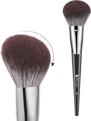DUcare Large Powder Brush for Setting Powder, Bronzer, and Blush - Fluffy Makeup Brushes with Soft Synthetic Bristles, Big Face Makeup Brush for Cream, Blush, and Mineral Foundation