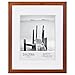 Gallery Solutions Flat Wall White Picture 16X20 Walnut Double Frame, MATTED to 11X14, 16 inches x 20 inches