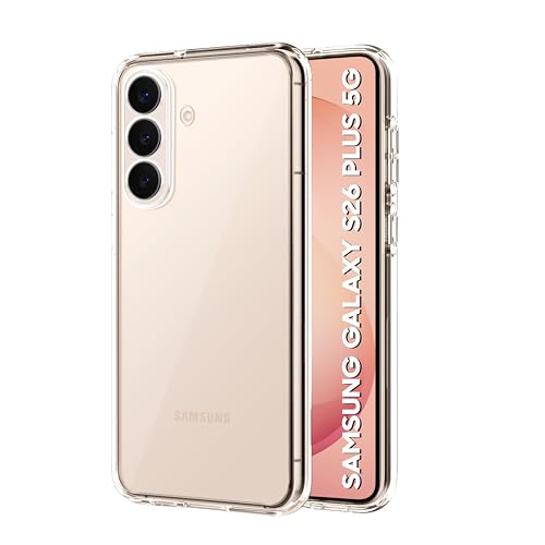 Image of CEDO Samsung Galaxy S26 Plus (5G) Clear Case | Soft Flexible Slim-Fit | Full Body 360 Protection Shock Proof TPU Back Cover (Transparent)