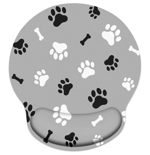 Britimes Ergonomic Mouse Pad with Wrist Support, Paw Print