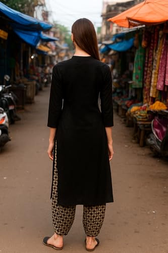 Ensemble kurta pour femme fluide en coton pour silhouette élancée taille M