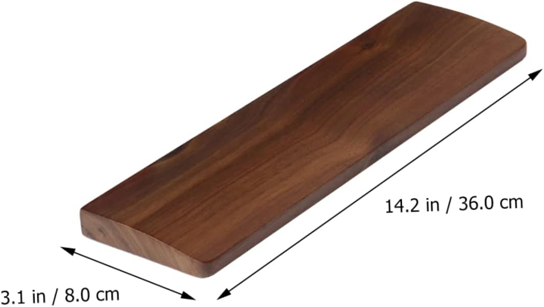 Ergonomic Palm Rest Solid Walnut Wrist Support for Home Office Gaming Alleviate Wrist Fatigue with Curved Design for Continuous Typing