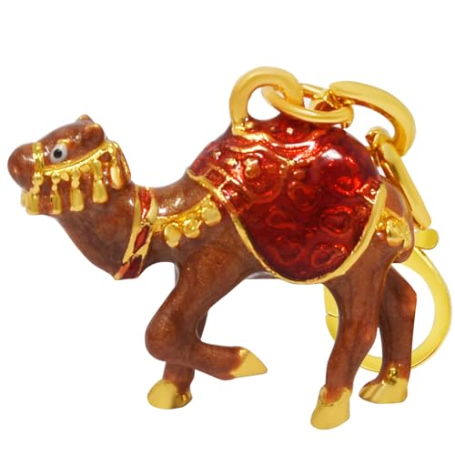 Feng Shui Red Cash Flow Camel Keychain Chinese Wisdom Good
