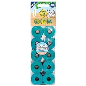 Dog Poo Bags | Strong, Leak Proof Dog Waste Bags | Ocean Breeze Scent | 140 Bags