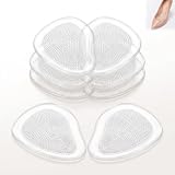 4 paia mezza solette gel anteriore piedistallo, cuscinetti plantari in silicone trasparente, solette comfort anti-dolore metatarso per tacchi alti donna, gel pad scarpe