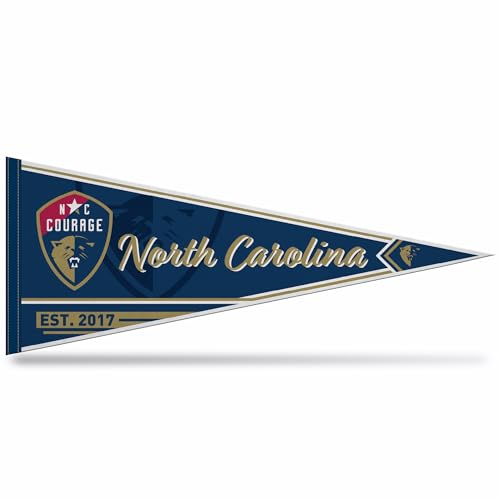 Rico Industries NWSL North Carolina Courage 12" x 30" Felt Wall Décor Pennant - Great for Home/Bed Room/Man Cave Décor