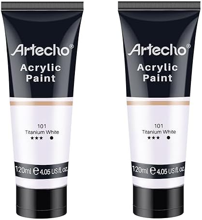 Artecho Professional Acrylic Paint, Yellow Mid (120ml / 4.05oz) Tubes, Art Craft Paints for Canvas Painting, Rock, Stone, Wood, Fabric, Art Supplies for Professional Artists, Adults, Students, Kids
