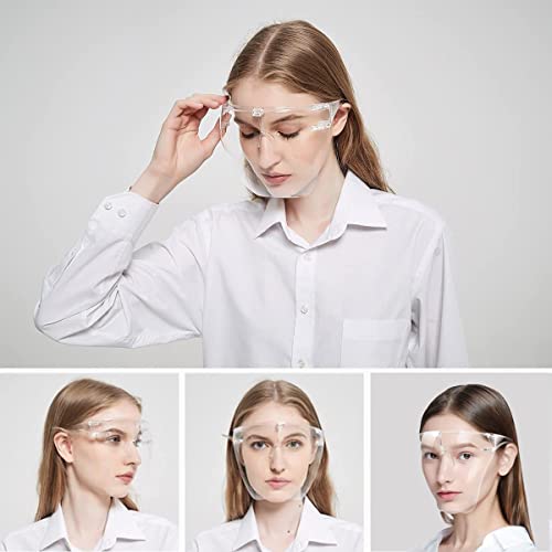 Fulier Transparent Face Shield Anti-Fog Shield For Glasses Washable Fashion Outdoor Protective Clear Face Mask 5Pcs Reusable 5 Packs #TOP5