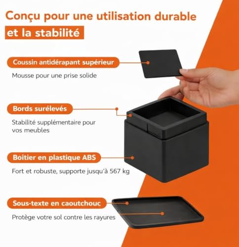 Cache-lits et réhausseurs de chaise pour gagner de l'espace sous le lit - 2