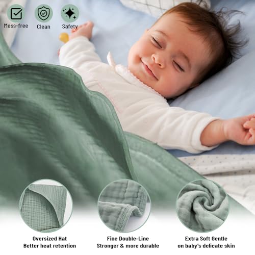 Image of Generic Baby Towels For New Born Baby 32x32 inch Baby Bath Towels with HODD For Babies 100% MUSLIN Cotton infant and toddlers Two Amazing Pack in each UNISEX Baby Bathrobe SOFT AND ABSERBENT