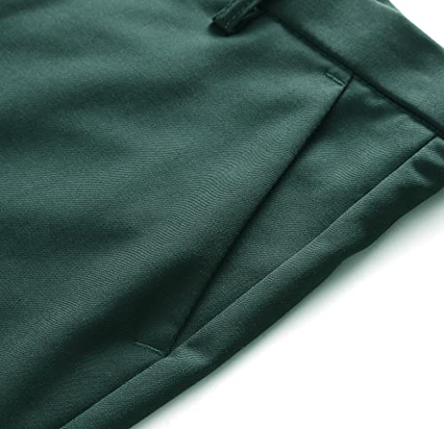 UNINUKOO Mens Dress Pants Slim Fit Solid Color Skinny Trousers Classic Business Casual Wedding Suit Pants4