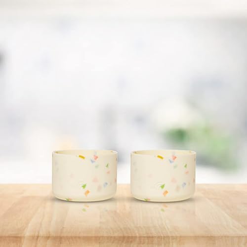 Miniatura 2 de WHIMSY + WELLNESS Base protectora de silicona para botella recargable de vidrio, antideslizante, duradera y multiusos, (2 bases de silicona