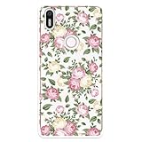 Personalaizer Funda Compatible BQ Aquaris X5 Plus - Diseño patrón de Rosas Estilo Romántico - Carcasa Silicona TPU Flexible Transparente