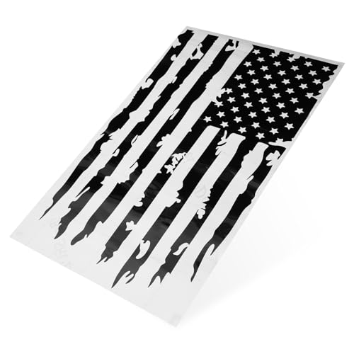 EPIGEIST Autocollant Voiture Drapeau AméRicain Noir Sticker Pour Voiture Pare-Chocs RéSistant Soleil Pluie DéCoration ExtéRieure VéHicule Suv Moto Camion 1 PièCe