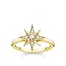 Produktbild Thomas Sabo Damen Ring Stern Gold 925 Sterlingsilber, 750 Gelbgold Vergoldung TR2299-414-14