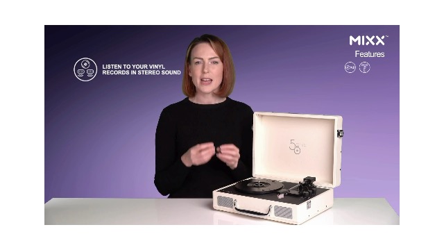 Amazon.com: Mixx Revival 55 Portable Suitcase Vinyl Record Player