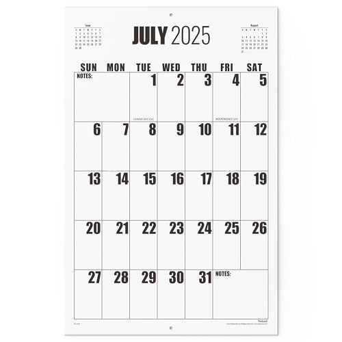 Wall Calendar 2025-2026, Nekmit Calendar 2025-2026 from Now to July 2026, 22 3/4