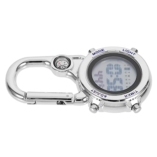WESIEVYA 登山時計 スポーツウォッチ デジタルフォブウォッチ 腕時計男性 のクリップ メンズウォッチ pocket watch 時計の金属クリップ アウトドア用懐中時計 ボタン電池 Blue