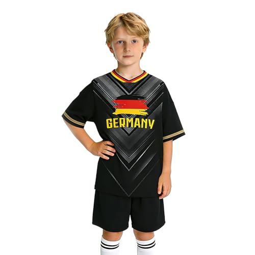 Germany Flag Youth Soccer Jersey & Shorts Kit 4-5Y