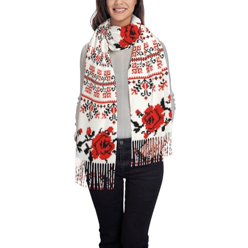 WURTON Cow Fur Print Women Pashmina Scarf Wrap Shawl, Mom Grandma Wife Girlfriend Holiday Gift