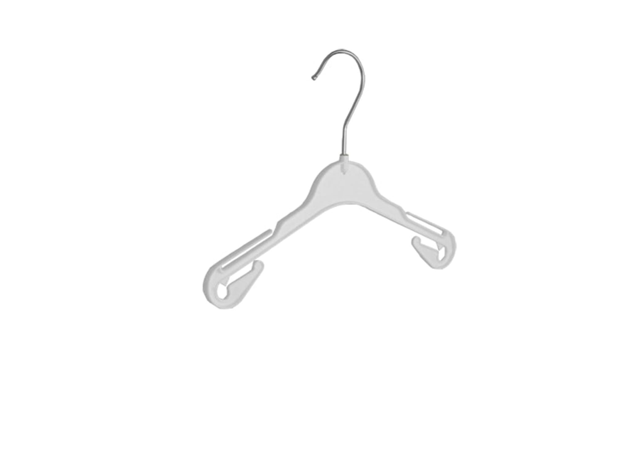 Kleiderbügel, Hemdenbügel, Blusenbügel, 80er Set, Kunststoff, Weiß, Rockkerben, Bluse, Shirt, Hemd, Jacke, Rock, 360° Drehbarer Haken, 26 cm (T26_01/80)