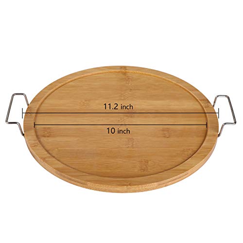 Yarlung 10 Inch Ceramic Divided Serving Dishes With Bamboo Platter, Appetizer Tray 5 Removable Snacks Bowls For Candy And Nut, Chips And Dips, No Lid Included #TOP4