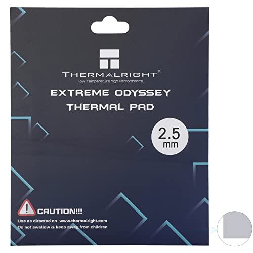 Thermalright Thermal Pad 12.8 W/mK Non Conductive Heat Dissipation Silicone Pad Silicone Thermal Pads for PC Laptop Heatsink/CPU/GPU/LED Graphics Card Motherboard Silicone Grease Pad Multi-Size(2.5mm)
