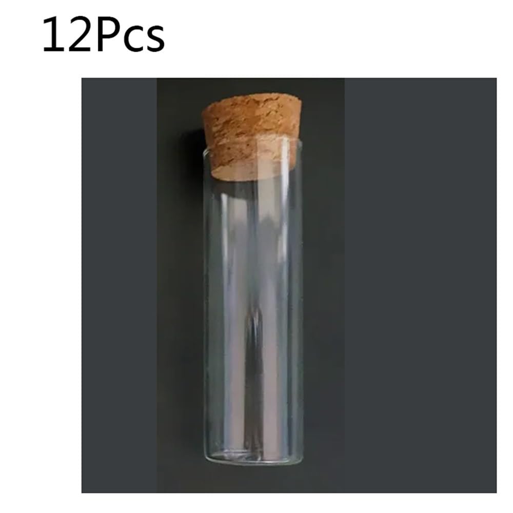 Sprzęt do przyrządów laboratoryjnych 12 szt./partia średnica 30 mm laboratoryjna płaska szklana rurka ze korkowymi korkami szkło laboratoryjne (30 x 150 mm)