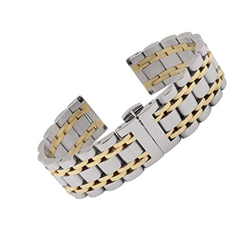Bracelet de montre acier inoxydable massif anti-corrosion entrecorne variée