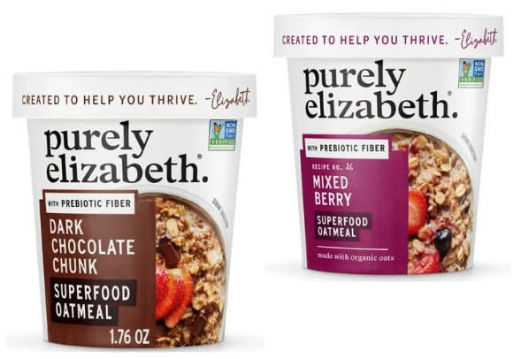 Avena Instantánea Orgánica Purely Elizabeth, Chocolate Oscuro, 2 Unidades