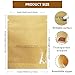 PABCK 100 Pack Small Resealable Seed Envelopes with Clear Window 2.7x3.7inch Brown Kraft Paper Packet with Preprinted Seed Collecting Template for Seed Flower Vegetable Plants Garden Storage Packaging