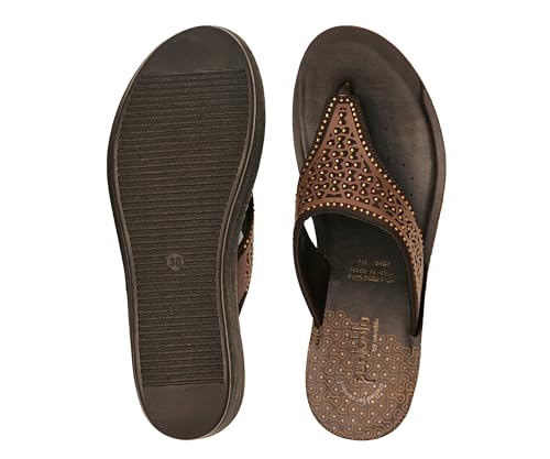 Image of puntoblu Embellished Ultra Comfort Platform Heels for Women | Comfortable Padded Footbed | Anti-Skid & Durable High Heel Slippers for Girls | Ideal for Casual, Party & Ethnic Wear