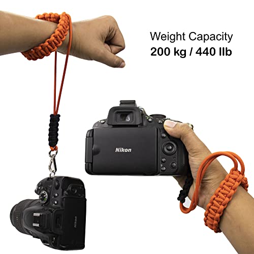 Image of Paracord Wrist | Camera Strap for Robust Hand Grip To Hold All DSLR Camera | Heavy gear | Binocular -Alloy camera strap