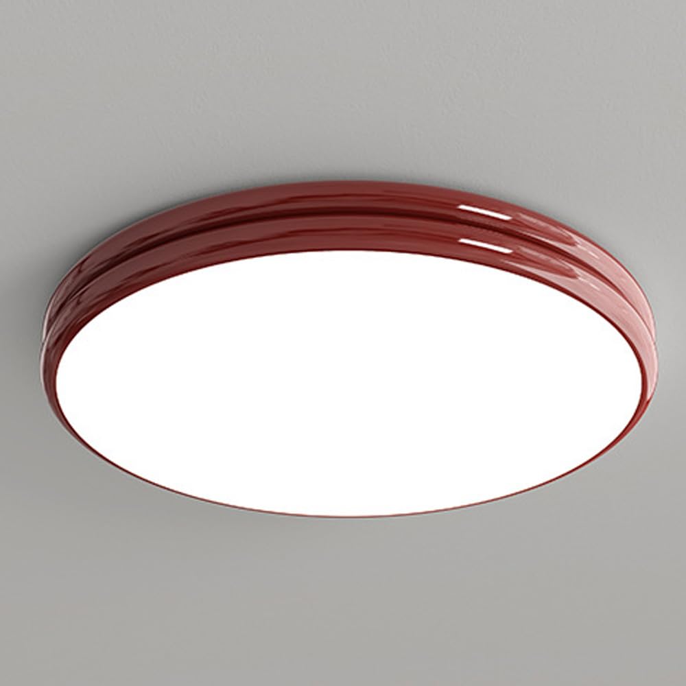SYAXVOM Modern LED Dimmable Circular Ceiling Light Acrylic Flush Mount Chandelier for Bedroom Kitchen Living Room - Stylish Indoor Decorative Fixture