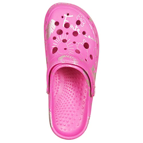 Sabot femme caoutchouc EVA souple woz Cheese Picasso fuxia rose argent confortable