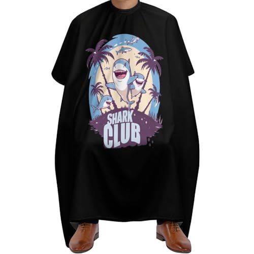 Cape de barbier Shark Club tablier portable pour coupe de cheveux femme homme