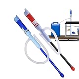 2 PCS Vibrant Blue & Red Battery Siphon Pumps, Multi-Function Fuel Transfer Kit with Bendable Suction Hose, Perfect for Handling Fuel, Gas, Oil and Water